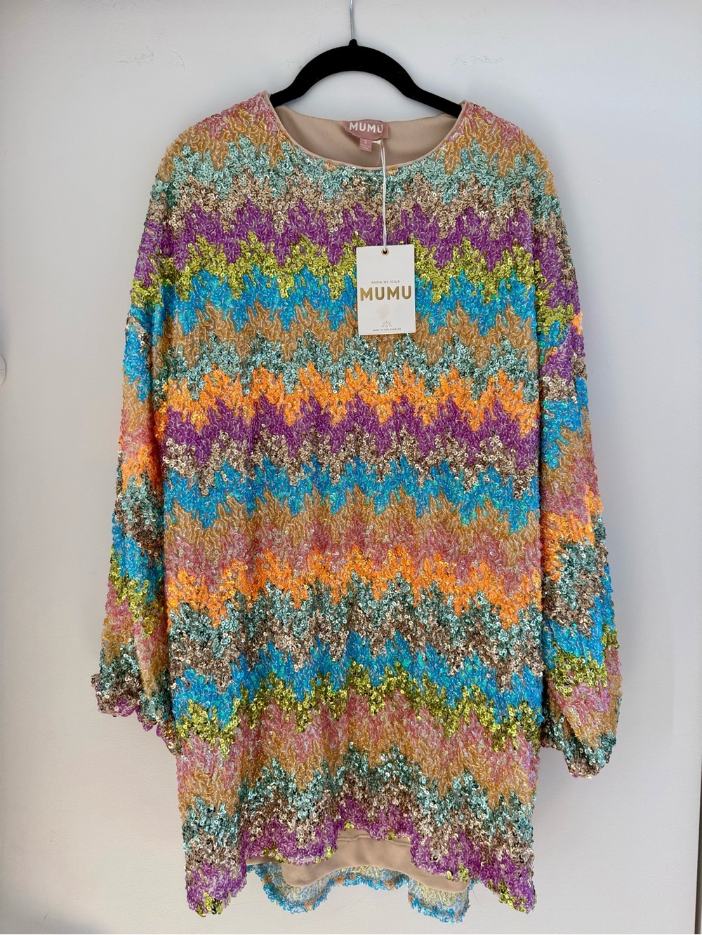 Show Me Your MuMu Multicolor Sequin Sure Thing Mini Dress | NWT | S
